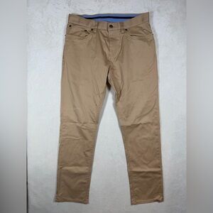 Men's Brooks Brothers 32W Lightweight Advantage Chino Stretch Tan Chino Pants